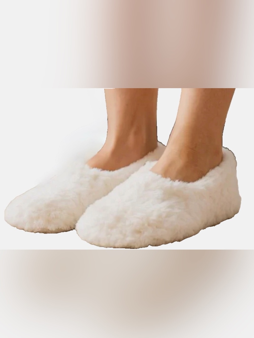 Auden Women's Plush Slip-On Slippers - Cream/white